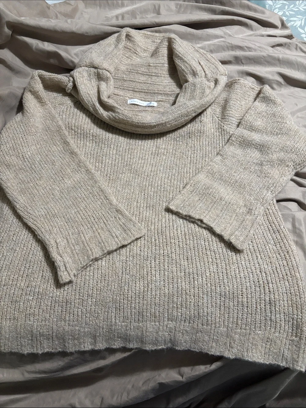 Altar'd State Neutral Beige Cowl Neck Sweater